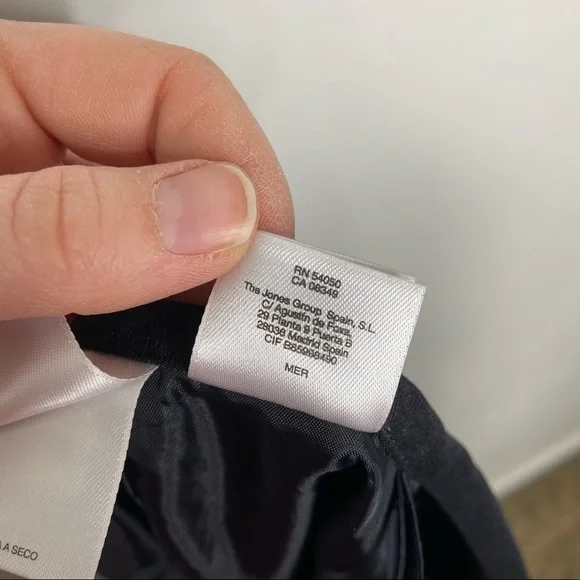 Kasper Solid Black Career Lined Short Straight Skirt Dark Academia - Picture 11 of 11